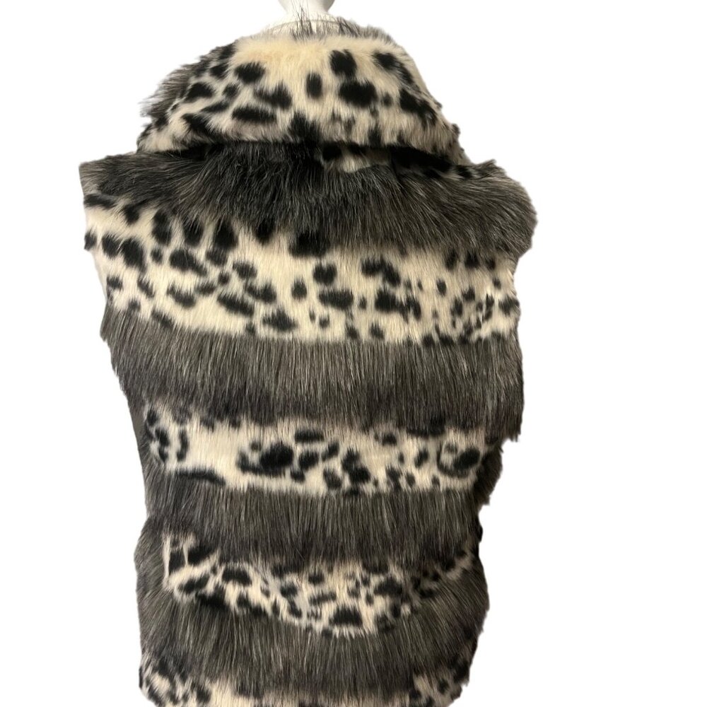 Alberto Makali Animal Print Faux Fur Vest Size Large - Picture 2 of 3